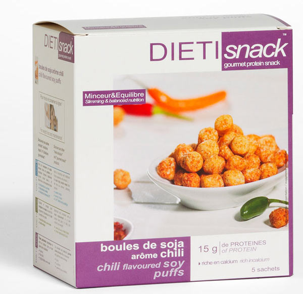 Dietisnack sojabolletjes Chili aroma Dietisnack sojabolletjes Chili aroma