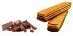 Wafer cacao met chocolade stapel