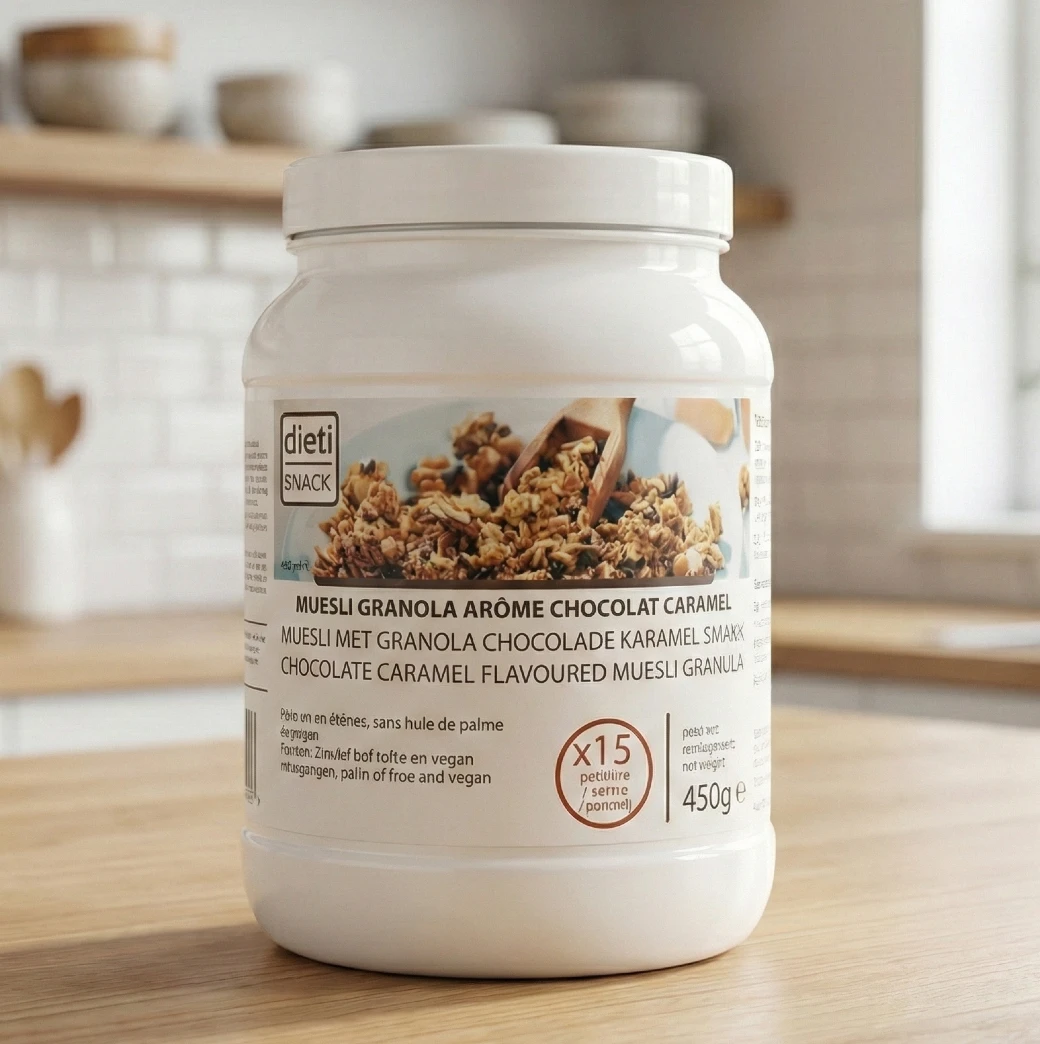 pot muesli chocolade karamel dietimeal